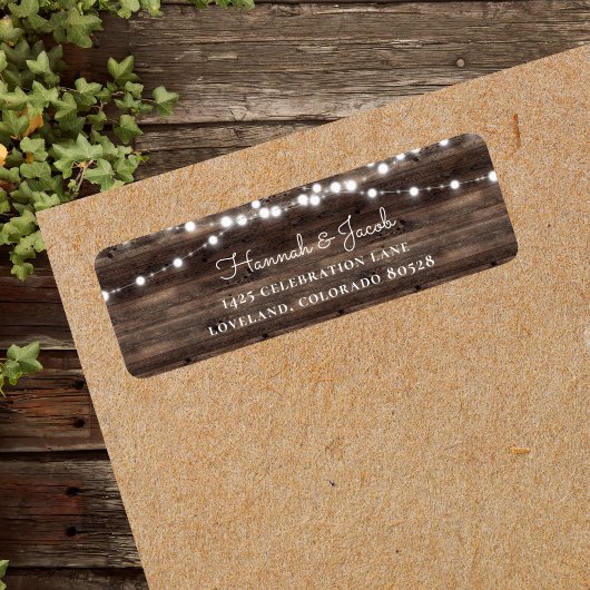 Rustic Wood Return Address Label