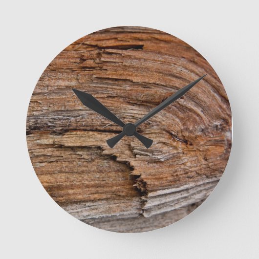 Rustic wood runde wanduhr (Vorderseite)