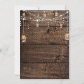 Rustic Wood Save the Date Wedding Einladung (Rückseite)