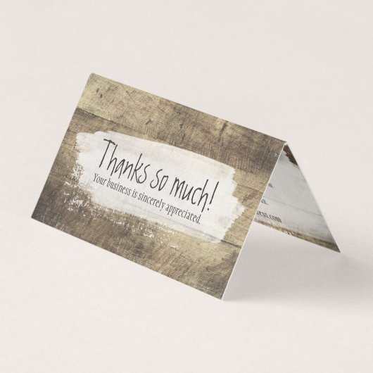 Rustic Wood Shabby Grunge Vintag Boards Vielen Dan (Vorderseite)