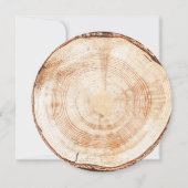 Rustic Wood Slice Editable Wedding Einladung (Rückseite)