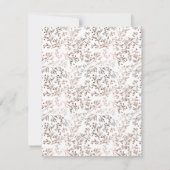 Rustic Wood Slice Kupfer Foil Party Einladung (Rückseite)