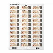 Rustic Wood Slice Pampas Floral Wedding Address (Vorne)