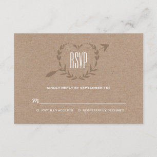 Rustic Wood Slice   UAWG RSVP Karte