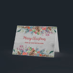 Rustic Wood Son Frohe Weihnachten Karte<br><div class="desc">Frohe Weihnachten für Söhnenkarte mit einem rustikalen Holzmuster und Aquarellwald.</div>
