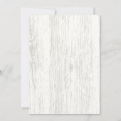 Rustic Wood Spring Blumendusche Einladung (Rückseite)