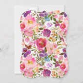 Rustic Wood Spring Bouquet Baby Dusche Einladung (Rückseite)