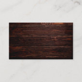 Rustic Wood String Lights Burgundy Wedding Website Visitenkarte (Rückseite)