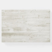 Rustic Wood String Lights Floral Wedbook Gästebuch (Rückseite)