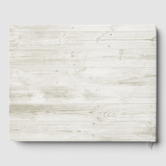 Rustic Wood String Lights Floral Wedbook Gästebuch (Rückseite)