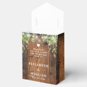 Rustic Wood String Lights Greenery Wedding Geschenkschachtel (Geöffnet)