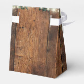 Rustic Wood String Lights Greenery Wedding Geschenkschachtel (Rückseite)