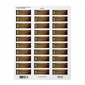 Rustic Wood String Lights Mason Jar Address Label (Vorne)