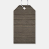 Rustic Wood & String Lights Vielen Dank für Ihr In Geschenkanhänger (Rückseite)