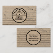 Rustic wood style visitenkarte (Vorne/Hinten)