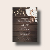Rustic Wood Summer Boho Blume Hochzeit Einladung