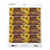 Rustic Wood Sunflower Bright Gelbe Adresse (Vorne)