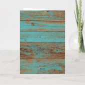 Rustic Wood Sunflower Pumpkin Fall Geburtstag Cous Karte (Rückseite)