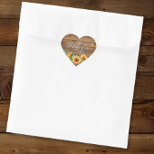 Rustic Wood Sunflower Vielen Dank! Aufkleber