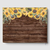 Rustic Wood Sunflower Wedding Guest Books Gästebuch (Rückseite)