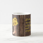 Rustic Wood Sunflowers Kaffeehaus Stiefel Kaffeetasse (Mittel)