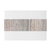 Rustic Wood Texture Wedding Invitation Belly Band (Rückseitenbeispiel)