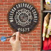Rustic Wood Ton Feuerwehrmann Emblem Dartscheibe