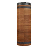 Rustic Wood Ton Feuerwehrmann Emblem Thermosbecher (Rückseite)