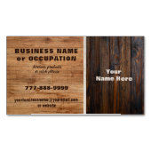 Rustic Wood Tone Business Card Magnetische Visitenkarte (Vorderseite)