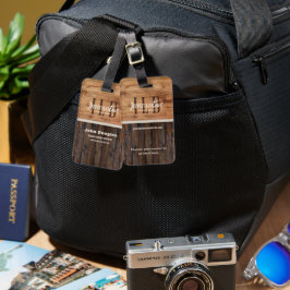 Rustic Wood Tone Business Logo Gepäckmarke Gepäckanhänger