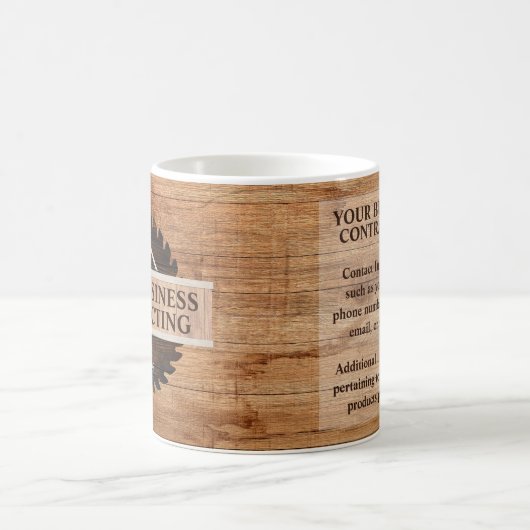 Rustic Wood Tone Custom Contractor Kaffeetasse (Mittel)