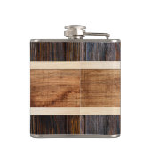 Rustic Wood Tone Wedding Trauzeuge Flachmann (Rückseite)