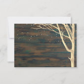 Rustic Wood Tree Wedding Menü Auswahl RSVP Karte (Rückseite)