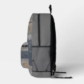 Rustic Wood Trendy Bedruckter Rucksack (Rechts)