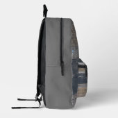 Rustic Wood Trendy Bedruckter Rucksack (Links)