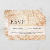 Rustic Wood UAWG vorbehaltene Sitze QR Code Websit RSVP Karte (Vorne/Hinten)