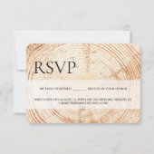 Rustic Wood UAWG vorbehaltene Sitze QR Code Websit RSVP Karte (Vorderseite)