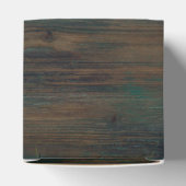 Rustic Wood Vielen Dank für Ihr Hochzeitscouple-Fo Geschenkschachtel (Oben)