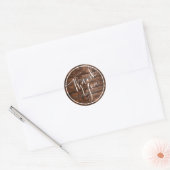 Rustic Wood Vielen Dank Runder Aufkleber (Umschlag)