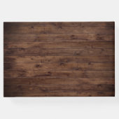 Rustic Wood Vintag Lace Wedding Gästebuch (Rückseite)