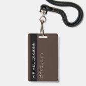 Rustic Wood VIP All Access Pass Event ID Abzeichen Ausweis (Rückseite mit Schlüsselband)