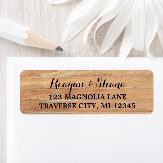 Rustic Wood Wedding Address (Insitu)