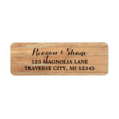 Rustic Wood Wedding Address (Vorne)