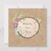 Rustic Wood Wedding Bridal Dusche Einladung (Rückseite)