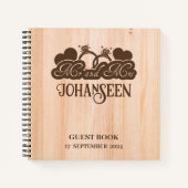 Rustic Wood Wedding Elegant Mr. und Mrs. Guest boo Notizblock (Vorderseite)