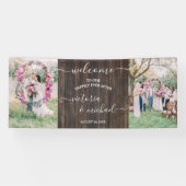 Rustic Wood wedding Foto - Willkommen Banner (Horizontal)