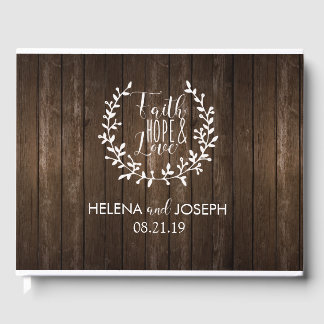Rustic Wood Wedding Guestbook Gästebuch