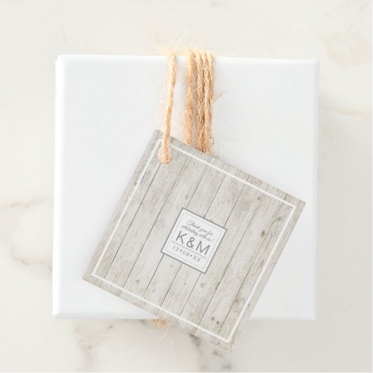 Rustic Wood Wedding ID515 Geschenkanhänger (Beispiel)