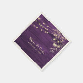 Rustic Wood Wedding Napkins Serviette (Ecke)