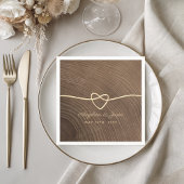 Rustic Wood Wedding Napkins Serviette